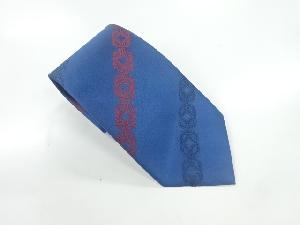 龍村美術織物製　輪繋ぎ模様織出しネクタイ